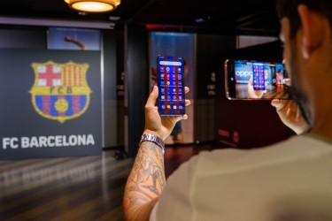 Evento de la renovación de acuerdo entre Oppo y el Futbol Club Barcelona