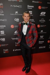 Jesús Vázquez en el photocall de la gala People in Red de la Fundación Lucha contra el Sida (Barcelona, 2018)