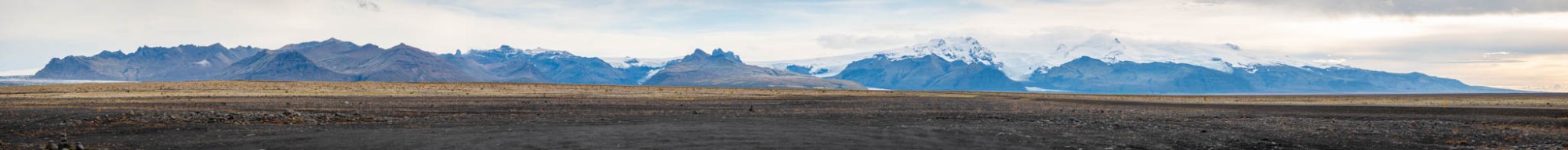 Reportaje fotográfico para Tierras Polares en Islandia - Panorámica montada a partir de 22 fotografías